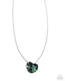 Tree Frog Tapestry - Green Necklace - Paparazzi Accessories Necklace Bedazzle Me Pretty Mobile Fashion Boutique