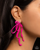 Trendy Tapestry - Pink Post Earrings - Paparazzi Accessories Post Earrings Bedazzle Me Pretty Mobile Fashion Boutique