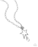 Trendy Tenure - Silver Lanyard - Paparazzi Accessories Lanyard Bedazzle Me Pretty Mobile Fashion Boutique