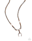 Trendy Trenchant - Copper Necklace - Paparazzi Accessories Necklace Bedazzle Me Pretty Mobile Fashion Boutique