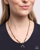 Trendy Trenchant - Copper Necklace - Paparazzi Accessories Necklace Bedazzle Me Pretty Mobile Fashion Boutique