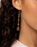 Trendy Trimming - Gold Earrings - Paparazzi Accessories Earrings Bedazzle Me Pretty Mobile Fashion Boutique