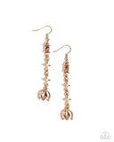 Trendy Trimming - Gold Earrings - Paparazzi Accessories Earrings Bedazzle Me Pretty Mobile Fashion Boutique