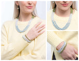 Trendy Trio - Blue Complete Look  - Paparazzi Accessories Bedazzle Me Pretty Mobile Fashion Boutique