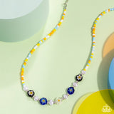 Trendy Tutor - Yellow Necklace - Paparazzi Accessories Necklace Bedazzle Me Pretty Mobile Fashion Boutique