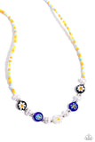 Trendy Tutor - Yellow Necklace - Paparazzi Accessories Necklace Bedazzle Me Pretty Mobile Fashion Boutique