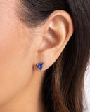 Triangular Twinkle - Blue Post Earrings - Paparazzi Accessories Post Earrings Bedazzle Me Pretty Mobile Fashion Boutique