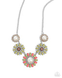 Trio Tycoon - Green Necklace - Paparazzi Accessories Necklace Bedazzle Me Pretty Mobile Fashion Boutique