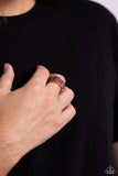 Triple Crossed - Copper Ring - Paparazzi Accessories Ring Bedazzle Me Pretty Mobile Fashion Boutique