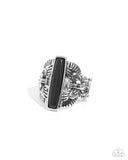Tropical Theme - Black Ring - Paparazzi Accessories Ring Bedazzle Me Pretty Mobile Fashion Boutique