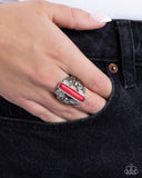 Tropical Theme - Red Ring - Paparazzi Accessories Ring Bedazzle Me Pretty Mobile Fashion Boutique
