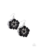 Tropical Treasure - Black Earrings - Paparazzi Accessories Earrings Bedazzle Me Pretty Mobile Fashion Boutique