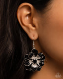 Tropical Treasure - Black Earrings - Paparazzi Accessories Earrings Bedazzle Me Pretty Mobile Fashion Boutique
