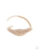 Trustworthy Twist - Gold Bracelet - Paparazzi Accessories Bracelet Bedazzle Me Pretty Mobile Fashion Boutique