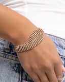 Trustworthy Twist - Gold Bracelet - Paparazzi Accessories Bracelet Bedazzle Me Pretty Mobile Fashion Boutique