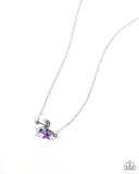 Tulip Drops - Purple Necklace - Paparazzi Accessories Necklace Bedazzle Me Pretty Mobile Fashion Boutique