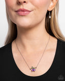 Tulip Drops - Purple Necklace - Paparazzi Accessories Necklace Bedazzle Me Pretty Mobile Fashion Boutique