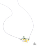Tulip Drops - Yellow Necklace - Paparazzi Accessories Necklace Bedazzle Me Pretty Mobile Fashion Boutique