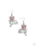 Tulip Tradition - Pink Earrings - Paparazzi Accessories Earrings Bedazzle Me Pretty Mobile Fashion Boutique