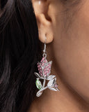 Tulip Tradition - Pink Earrings - Paparazzi Accessories Earrings Bedazzle Me Pretty Mobile Fashion Boutique