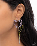 Tulip Transcendence - Purple Post Earrings - Paparazzi Accessories Post Earrings Bedazzle Me Pretty Mobile Fashion Boutique