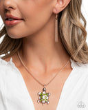 Turtle Theme - Gold Complete Look  - Paparazzi Accessories Bedazzle Me Pretty Mobile Fashion Boutique