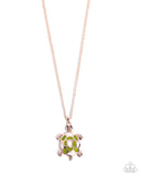 Turtle Theme - Gold Complete Look  - Paparazzi Accessories Bedazzle Me Pretty Mobile Fashion Boutique