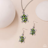 Turtle Theme - Green Complete Look  - Paparazzi Accessories Bedazzle Me Pretty Mobile Fashion Boutique