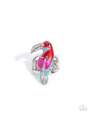 Twinkling Toucan - Red Ring - Paparazzi Accessories Ring Bedazzle Me Pretty Mobile Fashion Boutique
