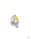 Twinkling Toucan - Yellow Ring - Paparazzi Accessories Ring Bedazzle Me Pretty Mobile Fashion Boutique