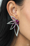 Twinkling Tulip - Pink Post Earrings - Paparazzi Accessories Post Earrings Bedazzle Me Pretty Mobile Fashion Boutique