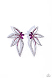 Twinkling Tulip - Pink Post Earrings - Paparazzi Accessories Post Earrings Bedazzle Me Pretty Mobile Fashion Boutique