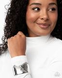 Twinkly Traverse - White Bracelet - Paparazzi Accessories Bracelet Bedazzle Me Pretty Mobile Fashion Boutique