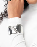 Twinkly Traverse - White Bracelet - Paparazzi Accessories Bracelet Bedazzle Me Pretty Mobile Fashion Boutique