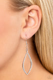 Twinkly Treat - White Earrings - Paparazzi Accessories Earrings Bedazzle Me Pretty Mobile Fashion Boutique