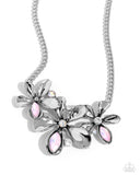Twirling Triad - Pink Necklace - Paparazzi Accessories Necklace Bedazzle Me Pretty Mobile Fashion Boutique