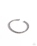Twisted Trenchant - Silver Bracelet - Paparazzi Accessories Bracelet Bedazzle Me Pretty Mobile Fashion Boutique