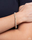 Twisted Triumph - Gold Bracelet - Paparazzi Accessories Bracelet Bedazzle Me Pretty Mobile Fashion Boutique