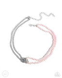 Twisted Twin - Pink Necklace - Paparazzi Accessories Necklace Bedazzle Me Pretty Mobile Fashion Boutique