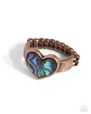 Uncontrollably Fond - Copper Ring - Paparazzi Accessories Ring Bedazzle Me Pretty Mobile Fashion Boutique