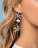 Under the Reef - Multi Post Earrings - Paparazzi Accessories Post Earrings Bedazzle Me Pretty Mobile Fashion Boutique