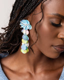 Under the Waves - Blue Post Earrings - Paparazzi Accessories Post Earrings Bedazzle Me Pretty Mobile Fashion Boutique