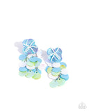 Under the Waves - Blue Post Earrings - Paparazzi Accessories Post Earrings Bedazzle Me Pretty Mobile Fashion Boutique