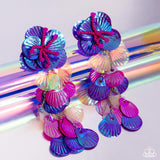 Under The Waves - Purple Earrings - Paparazzi Accessories Post Earrings Bedazzle Me Pretty Mobile Fashion Boutique