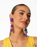 Under The Waves - Purple Earrings - Paparazzi Accessories Post Earrings Bedazzle Me Pretty Mobile Fashion Boutique