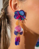 Under The Waves - Purple Earrings - Paparazzi Accessories Post Earrings Bedazzle Me Pretty Mobile Fashion Boutique