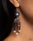 Unforgettable Umbrella - Blue Earrings - Paparazzi Accessories Earrings Bedazzle Me Pretty Mobile Fashion Boutique