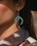 Universal Utopia - Blue Earrings - Paparazzi Accessories Earrings Bedazzle Me Pretty Mobile Fashion Boutique