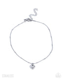 Unrequited Crush - Silver Anklet - Paparazzi Accessories Anklet Bedazzle Me Pretty Mobile Fashion Boutique