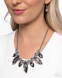 Unrivaled Edge - Silver Necklace - Paparazzi Accessories Necklace Bedazzle Me Pretty Mobile Fashion Boutique